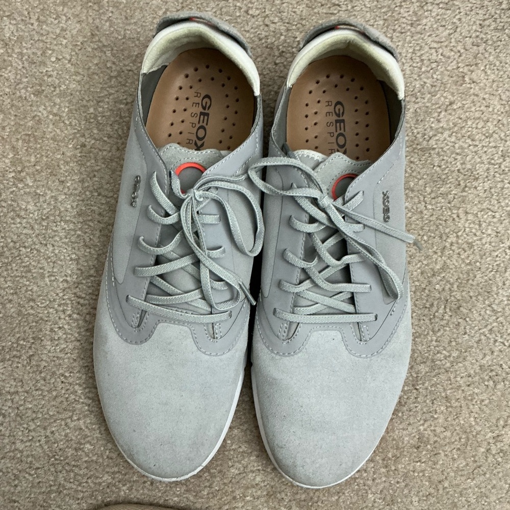 New GEOX Respira shoes size 10, Gray, 
Net breathing system.